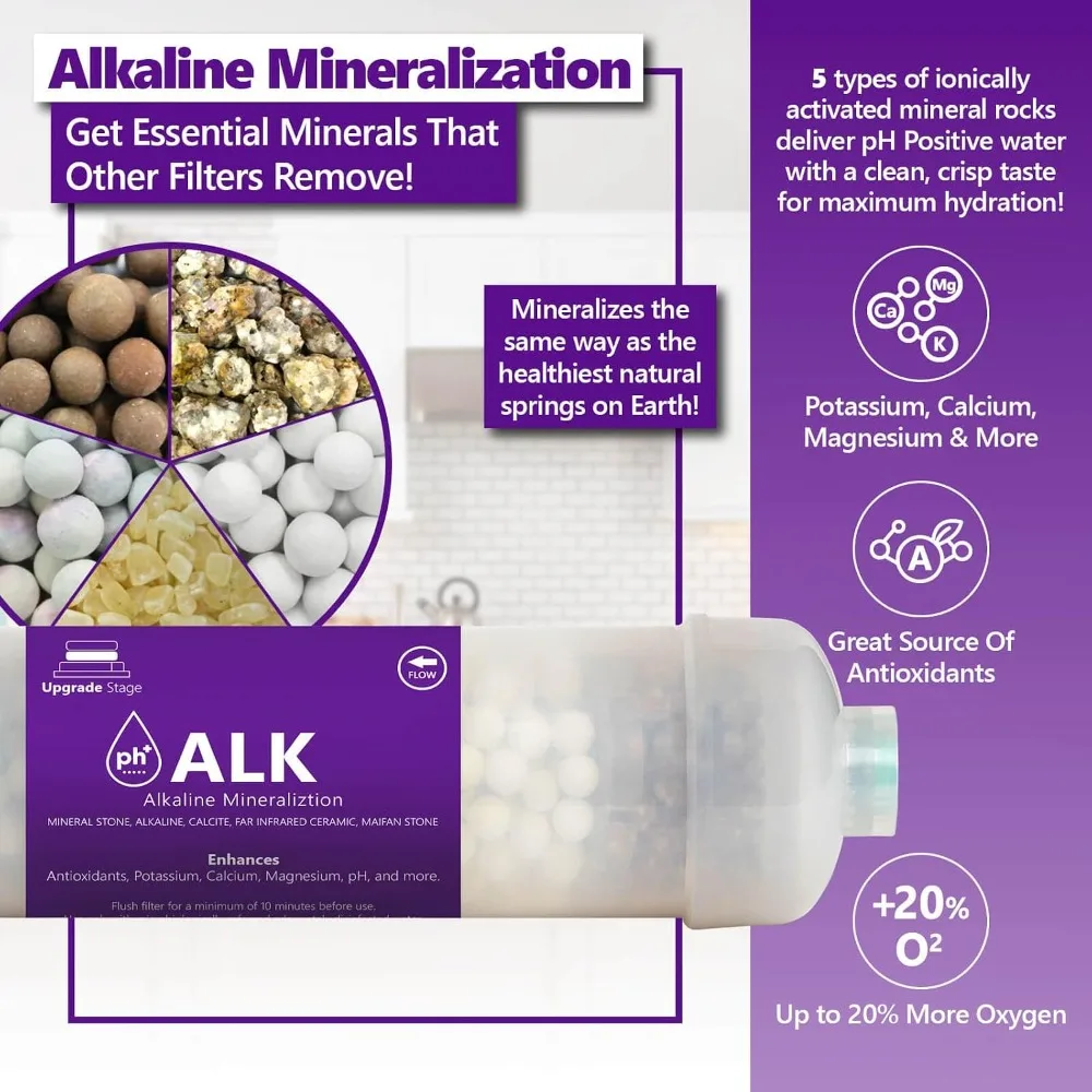 1 Year Alkaline Reverse Osmosis Replacement Filter Set 9 Filters 10 inch Water Filters