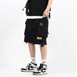 Men's summer thin outer wear trend ice sports sand casual cropped pants casual cargo shorts