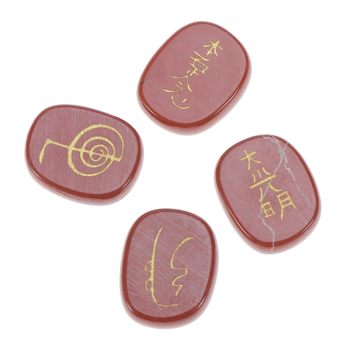 

Healing Crystal Red Engraved Palm Stone for Chakra Balancing Meditation Yoga Dark