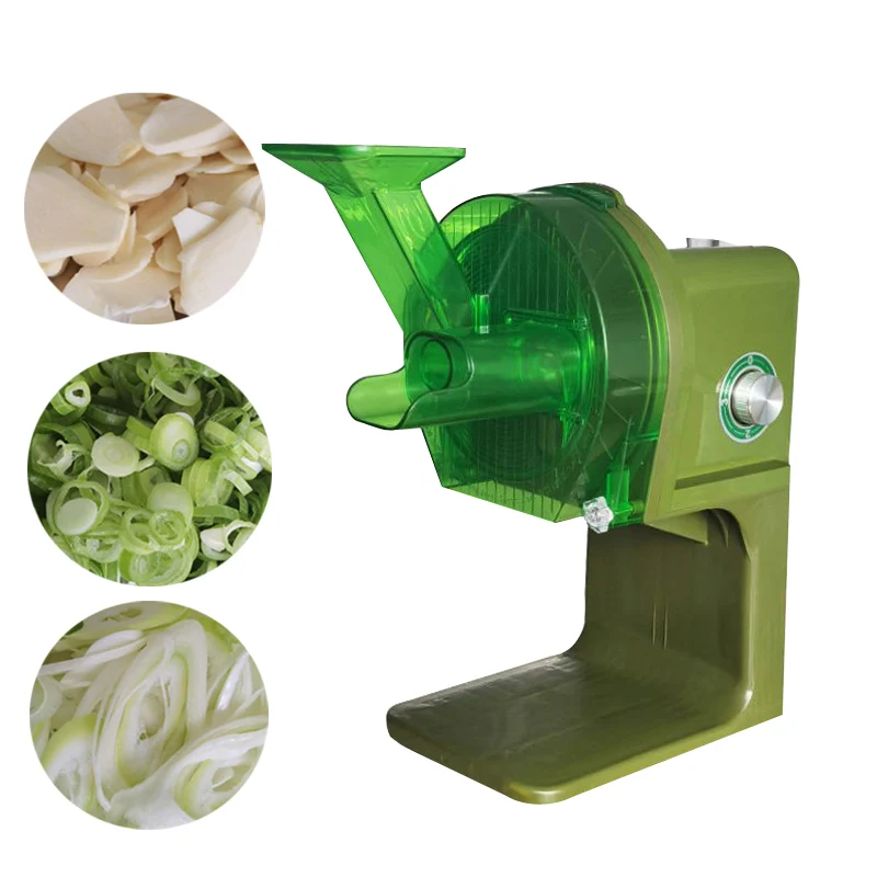 Commercial Sprouts Green Beans Celery Scallion Garlic Vegetable Cutting Machine Adjustable Thickness Chili Slicer Machine