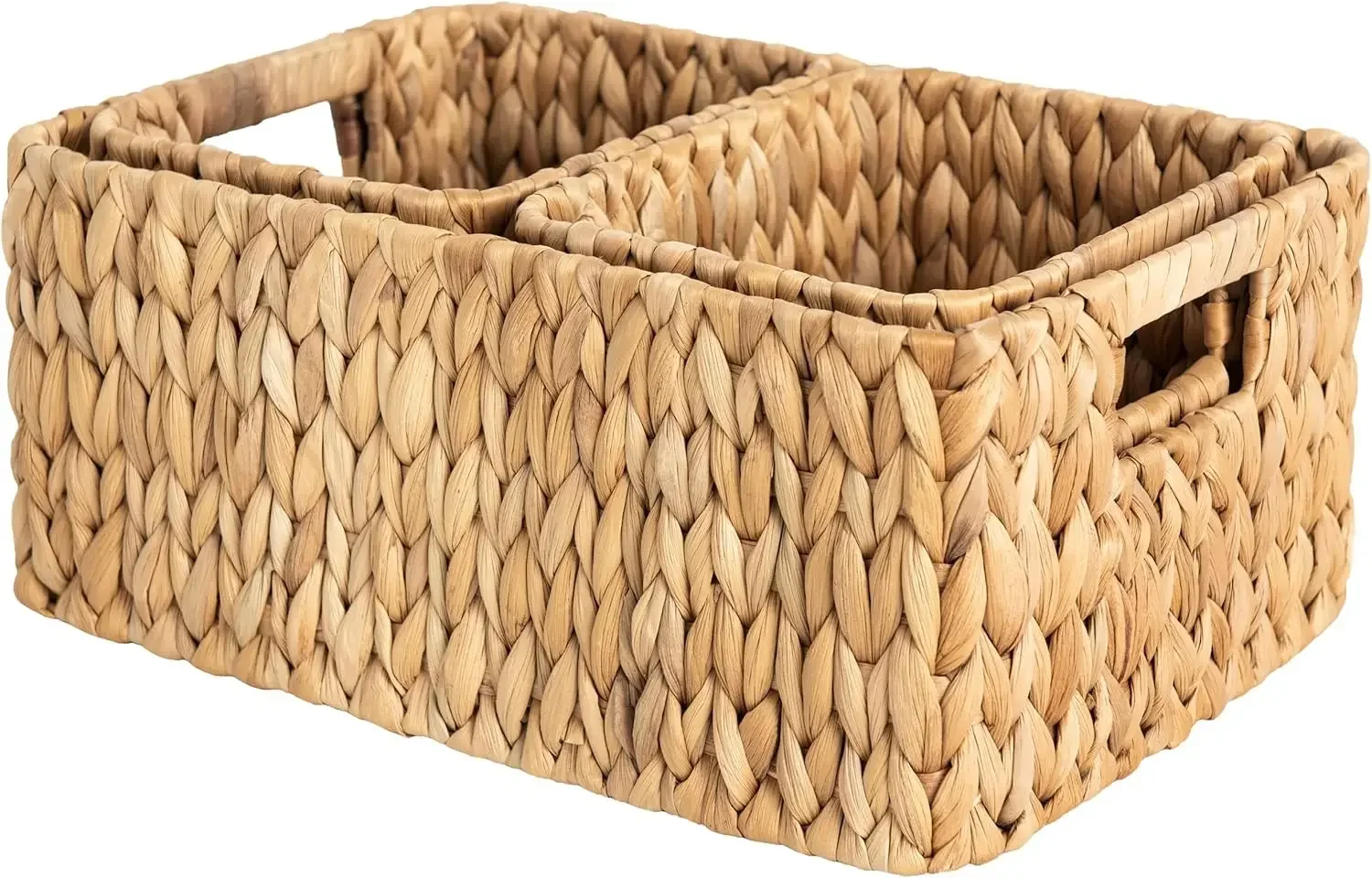 

Wicker Storage Baskets for Shelves, Water Hyacinth Storage Baskets for Organizing, Wicker Basket