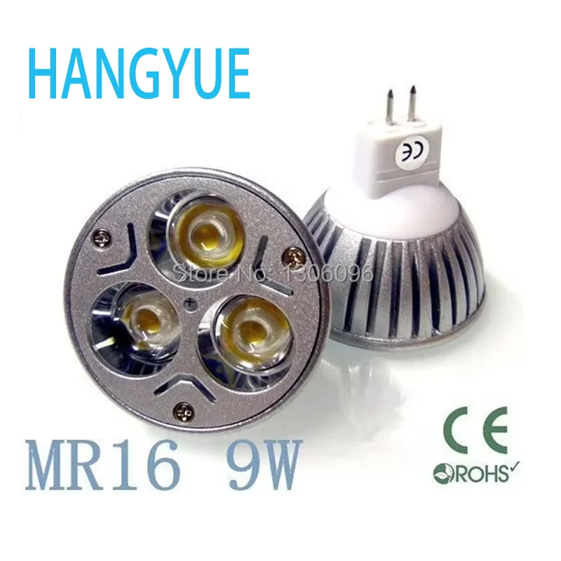 

High Power MR16 3x3W 9W 12V Dimmable LED Slight Stop Light Lamps Warm/Pure/Cool White Free Shipping