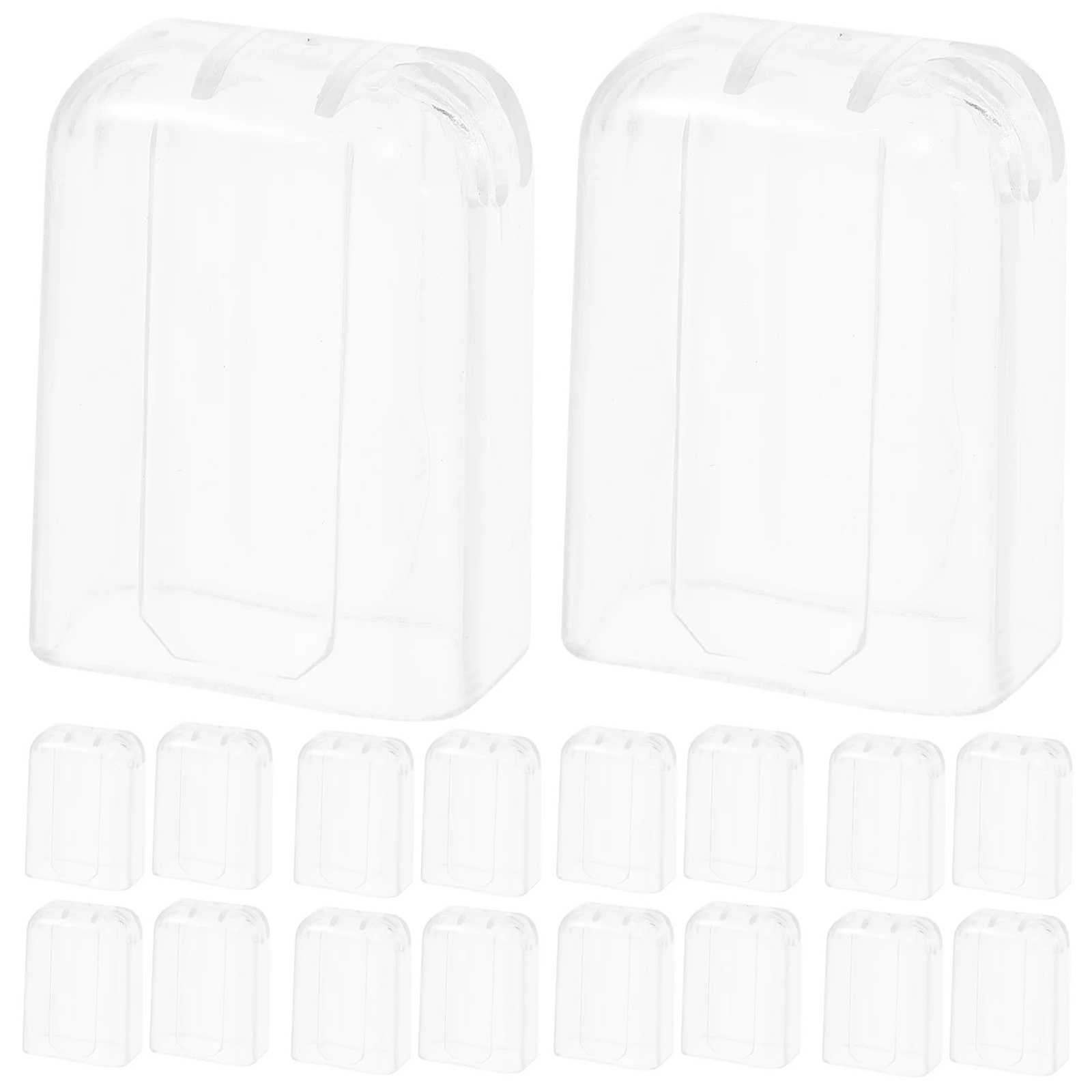 20 قطعة أغطية فرشاة الأسنان حماة شفافة سهلة إزالة قبعات المحمولة لرؤوس فرشاة الأسنان الكهربائية السفر الغبار #3