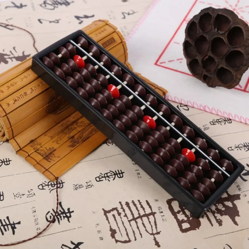 Ferramenta de aprendizagem de matemática para crianças portátil chinês 13 dígitos coluna ábaco aritmética soroban cálculo contagem