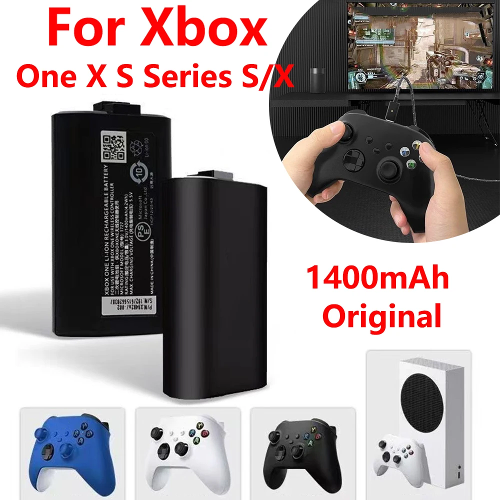 

1400mAh 100%Original Battery For Xbox One X S Series S/X Play Handle And Charging Cable Kit Lithium Polymer Rechargeable Battery