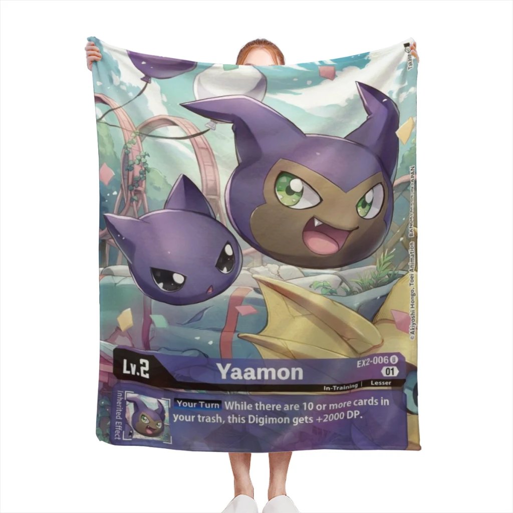 Digimon Medium Blanket Fluffy Soft Bedroom Decor Sofa Blankets Comforter Home and Decoration