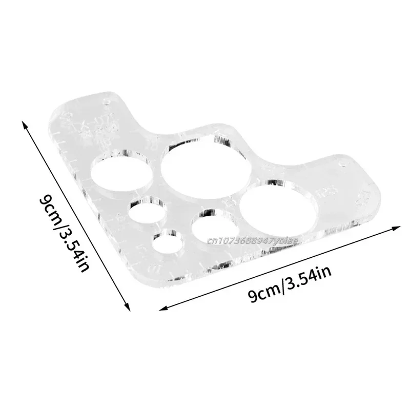 

Круглый шаблон-линейка 9x9 см для вырезания углов из кожи, металлический инструмент для черчения, пробойник для кожи, шаблоны для рукоделия, принадлежности для работы с кожей