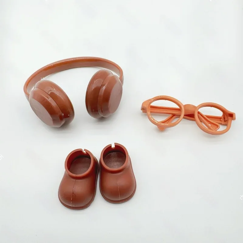 17cm10cm 15cm 귀여운 면 인형 의류 액세서리 3 피스 양복 이어폰 안경 신발 부츠 액세서리 인형 액세서리
