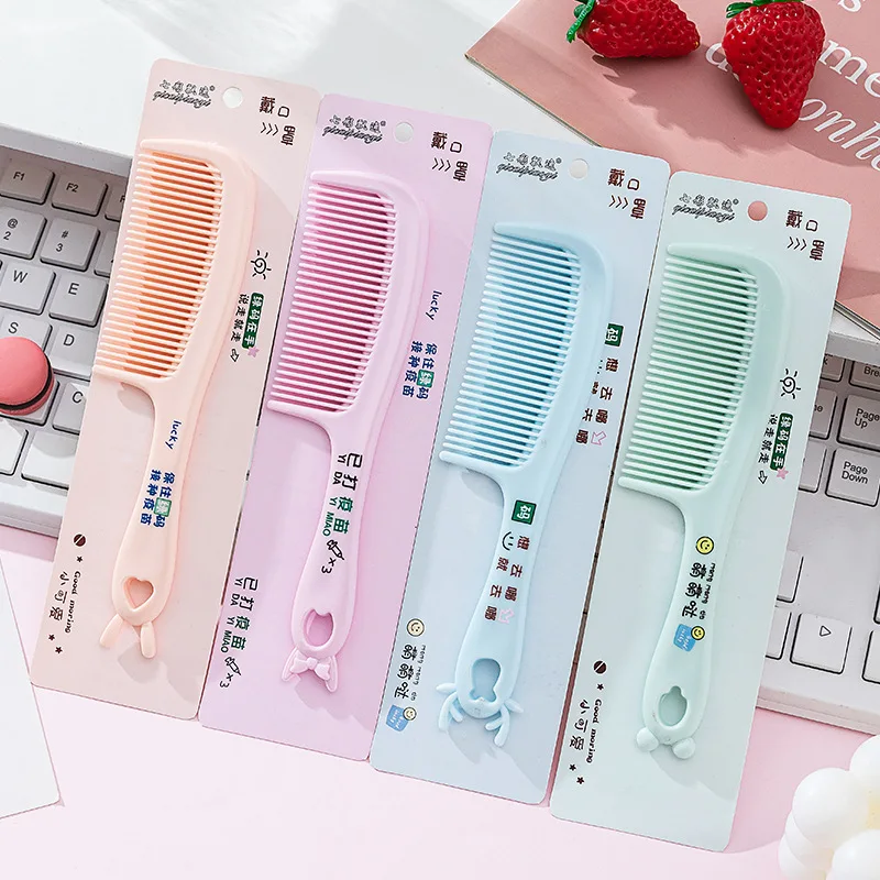 Portable Handle Mini Small Hairbrush Cute Cartoon Bow Bunny Ears Hair Brush Comb for Women Girl Children Bath Health Care Tools