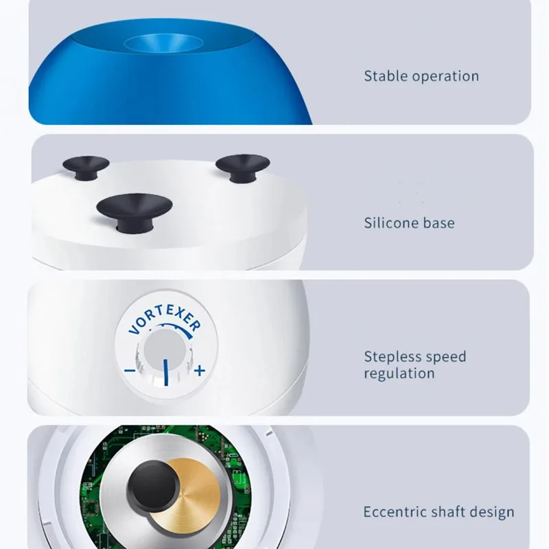 Mini Vortex Mixer Test Tube Vibration Oscillator AC 90-230V Laboratory Rapid Shake Homogenizer 200-4000RPM