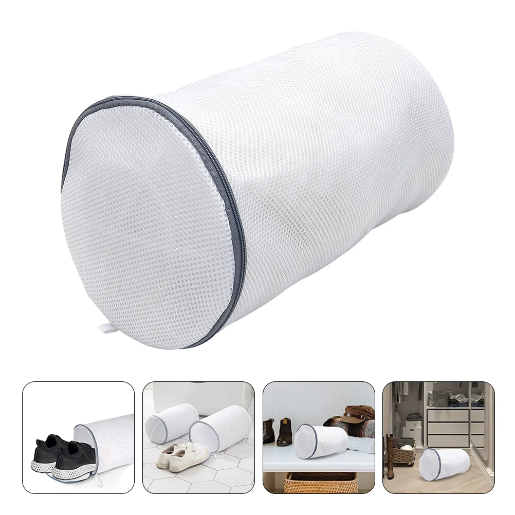 2 Pcs Shoe Bag Sneakers Laundry Mesh Underwear Washing Polyester Cylinder Travel Bra