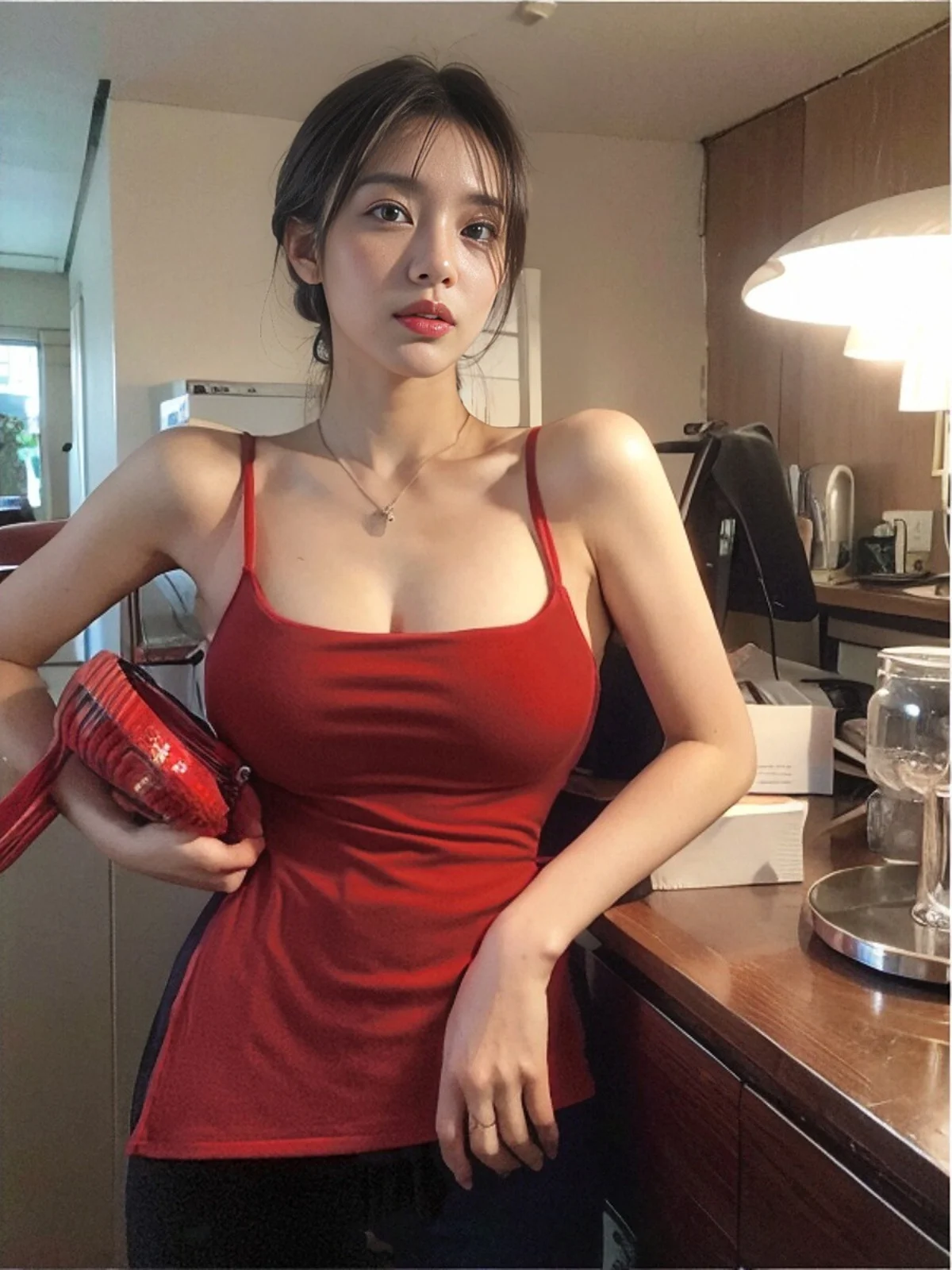 

Spicy Girl Pure Desire Sle Women's Summer Outdoor Wear Strap Vest ort Svel Open Ba Sexy Waist Inward Crop Top