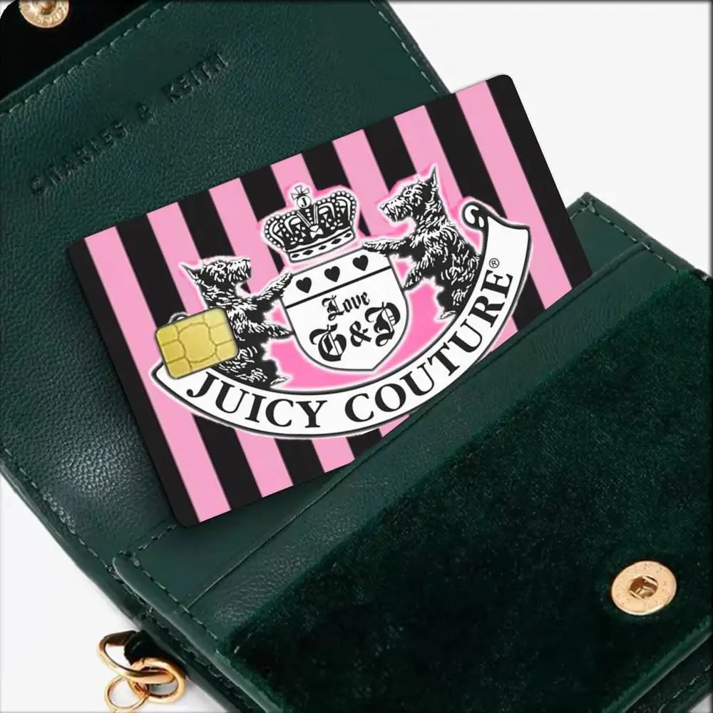 Juicy Couture Sweet Glam Y2K Waterproof Film Skin Cover Credit Card Stickers Debit Front Bank Bus Pass