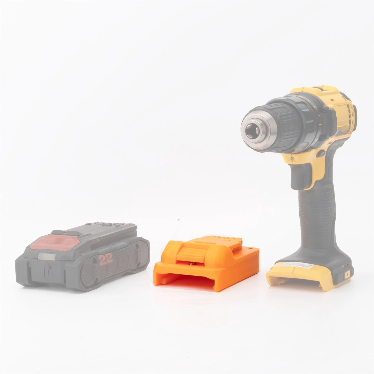 

Адаптер для аккумуляторов Hilti B 22-55/-85/-110/-170/-255 Nuron Li-ion для электроинструментов DeWalt 18V 20V ﻿ Только адаптер)