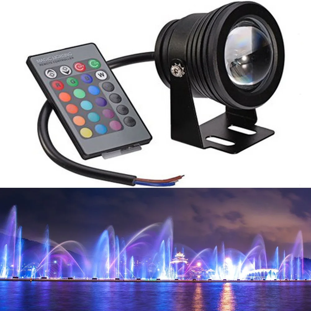 2 pz 10 W Led Rgb Lampada Subacquea Per Piscina Fontana Acquario Illuminazione Sommergibile Impermeabile Luce Solare Decorazione Esterna