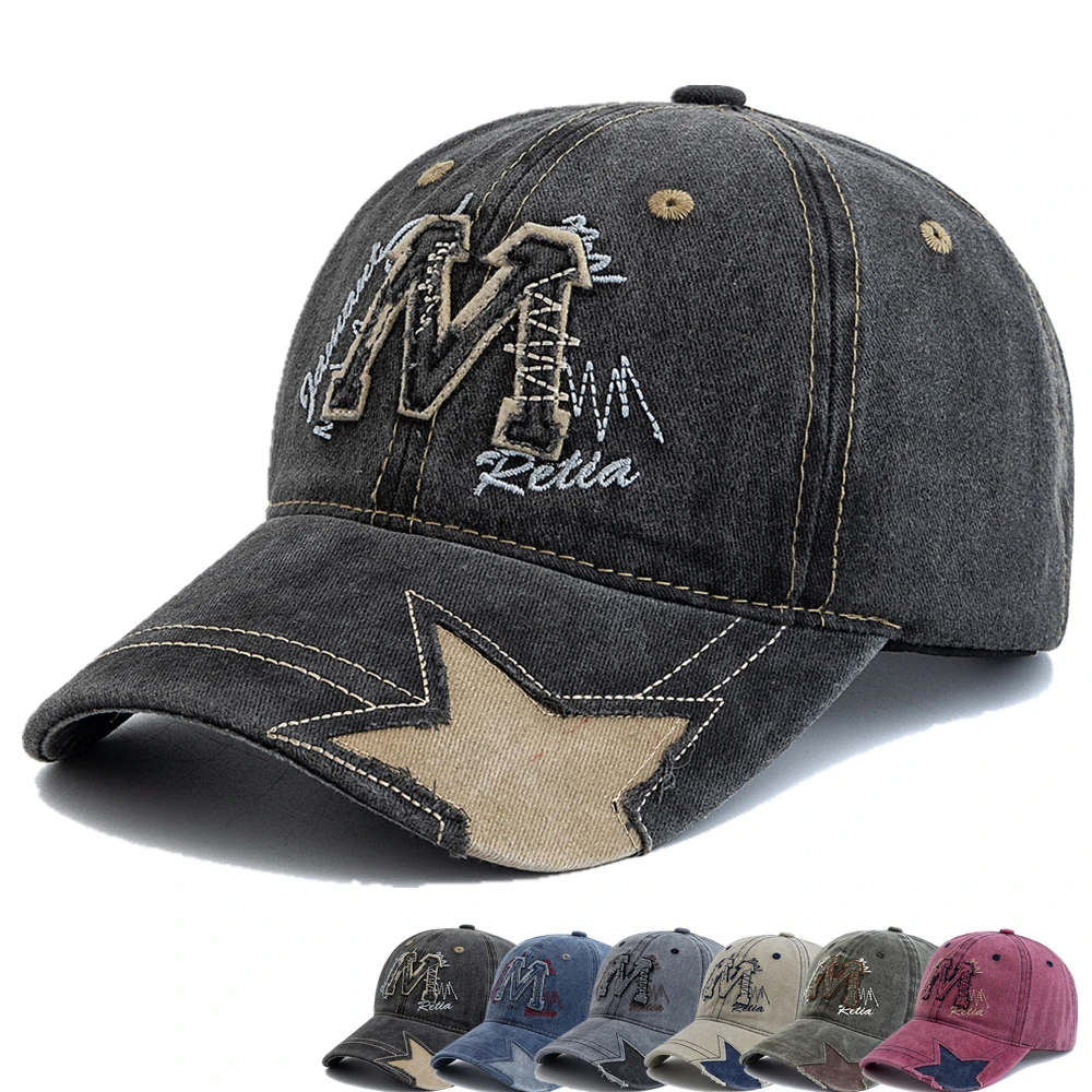 Embroidery Letter M - Hot Sale Unisex Retro Baseball Cap
