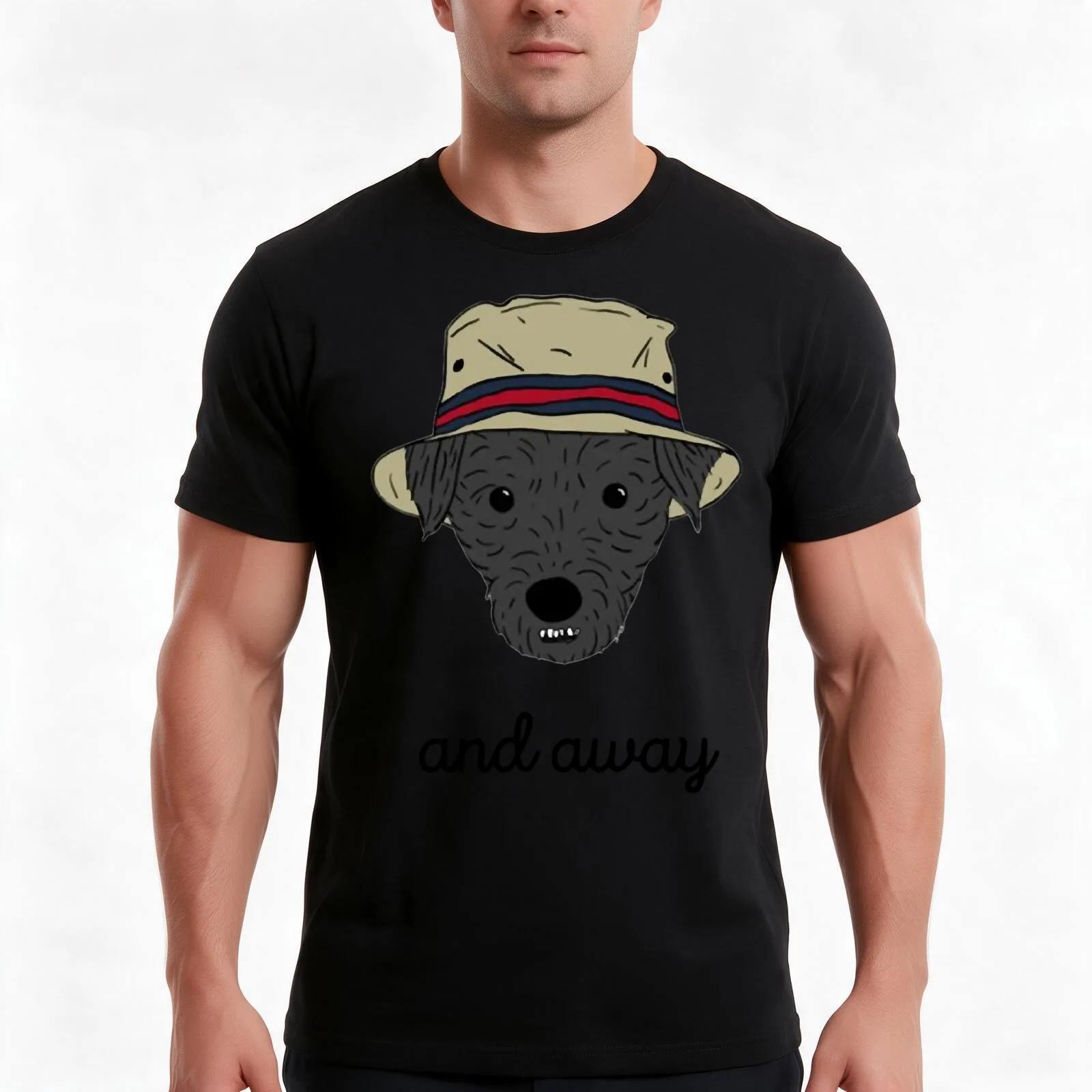 Ted with Bobs Hat Mortimer and Whitehouse Gone Fishing Ted T-Shirt, Summer Casual Cotton Tee, Oversized Streetwear Tops