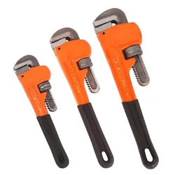 8/10/12 inch heavy-duty straight pipe wrench adjustable installation pipe wrench universal large opening manual tool