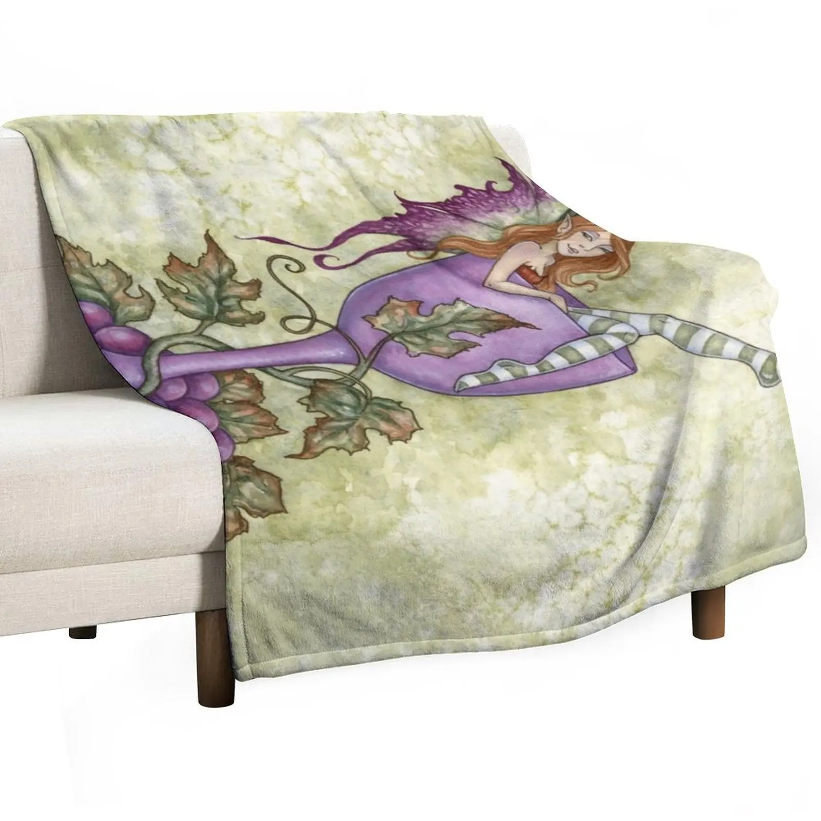 

Wine Fae Throw Blanket Beautifuls Weighted Polar Blankets