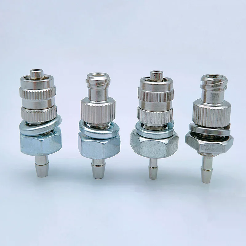 [MA]Tracheal Connector Luer Lock Adapter Fitting Dispenser Connector Nickel Plated Brass Threading Plate Fixed Adapter Needle
