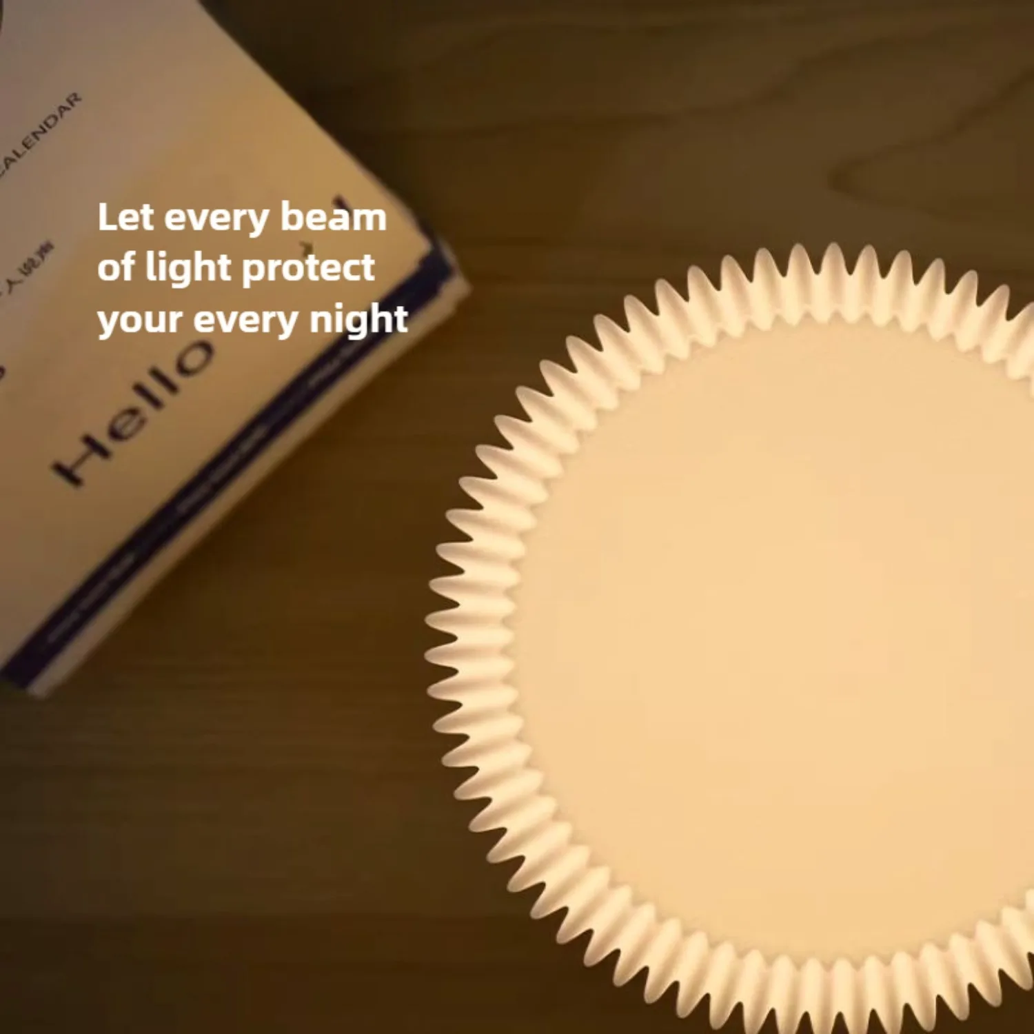 木目調タッチナイトライトパットテーブルランプ寝室のベッドサイドランプワイヤレスポータブル木目調充電ベッドサイドランプ