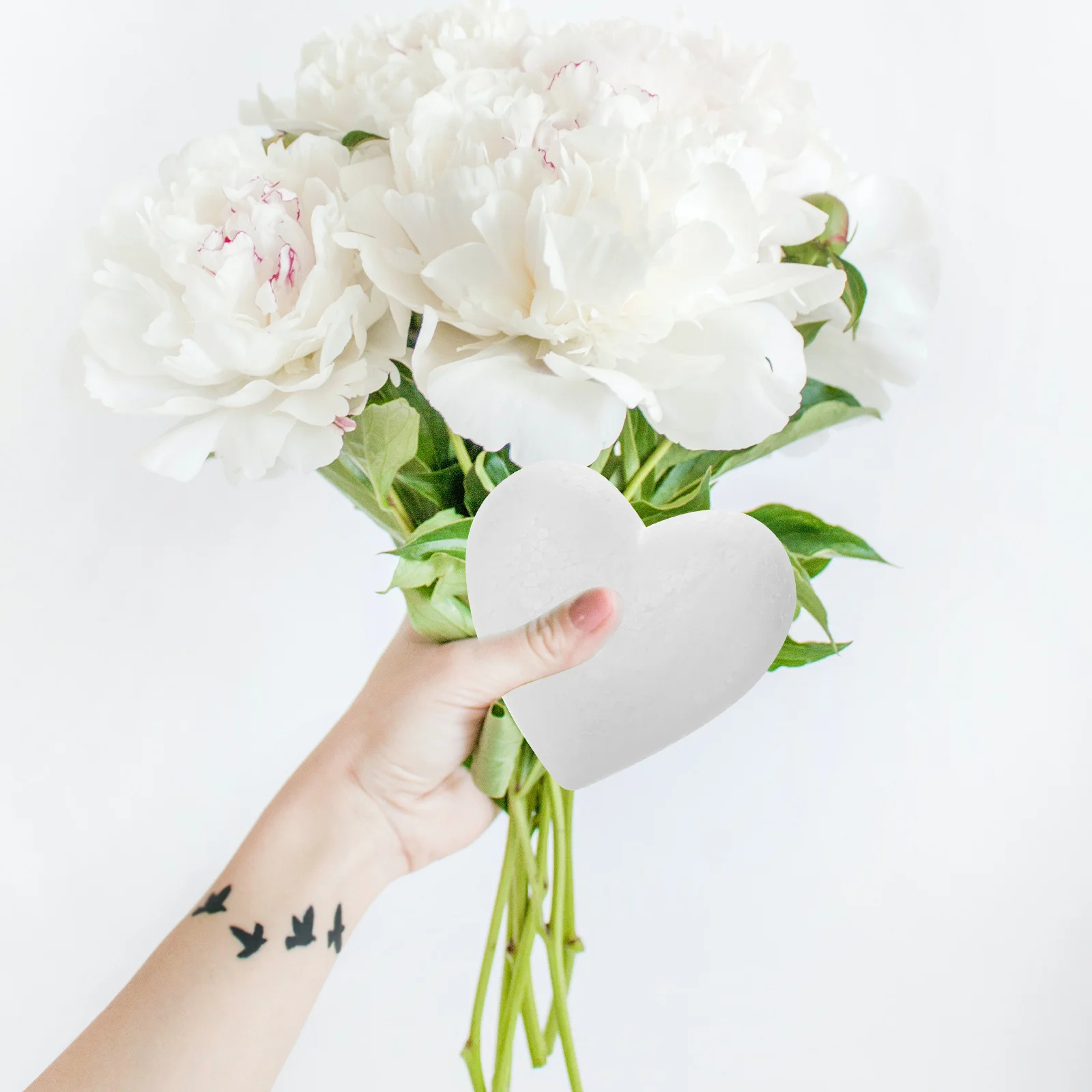 

4pcs Solid Foam Heart Craft Diy Ornament 165Mm For Wedding Valentine Party Decor Modeling School Projects Lightweight Heart