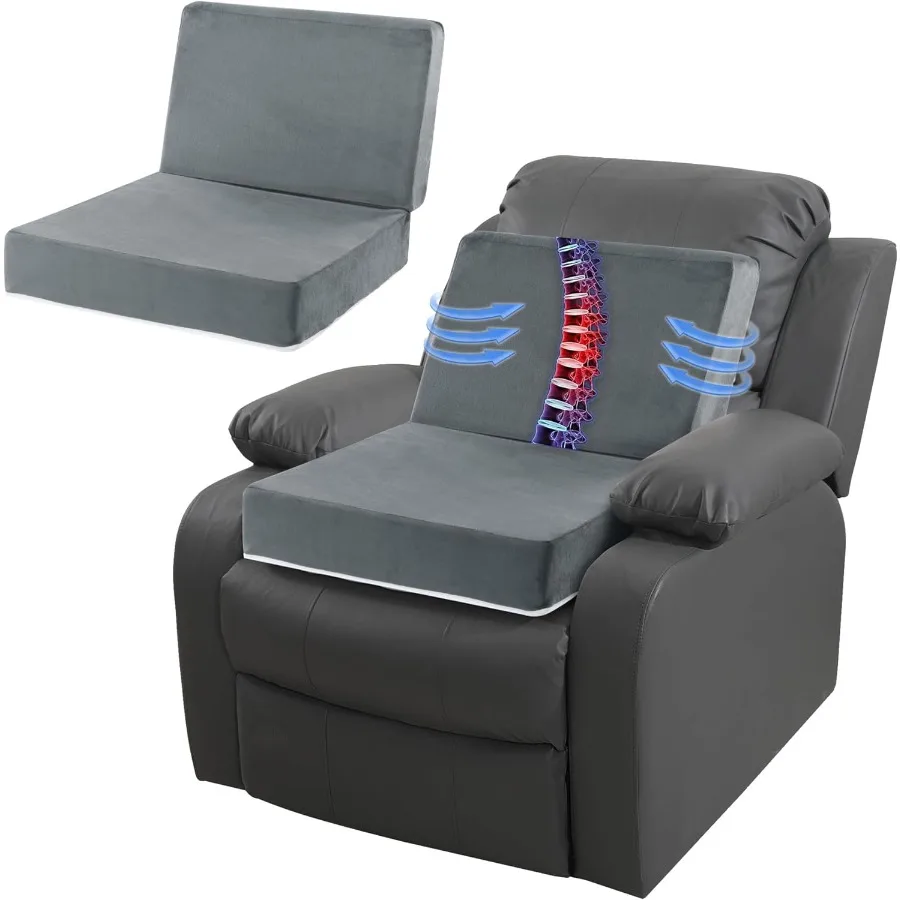 

Recliner Cushions Set for Elderly Extra Large NonSlip Seat Cushion with Lumbar Support Seat Cushions for Recliner Chair Elderly