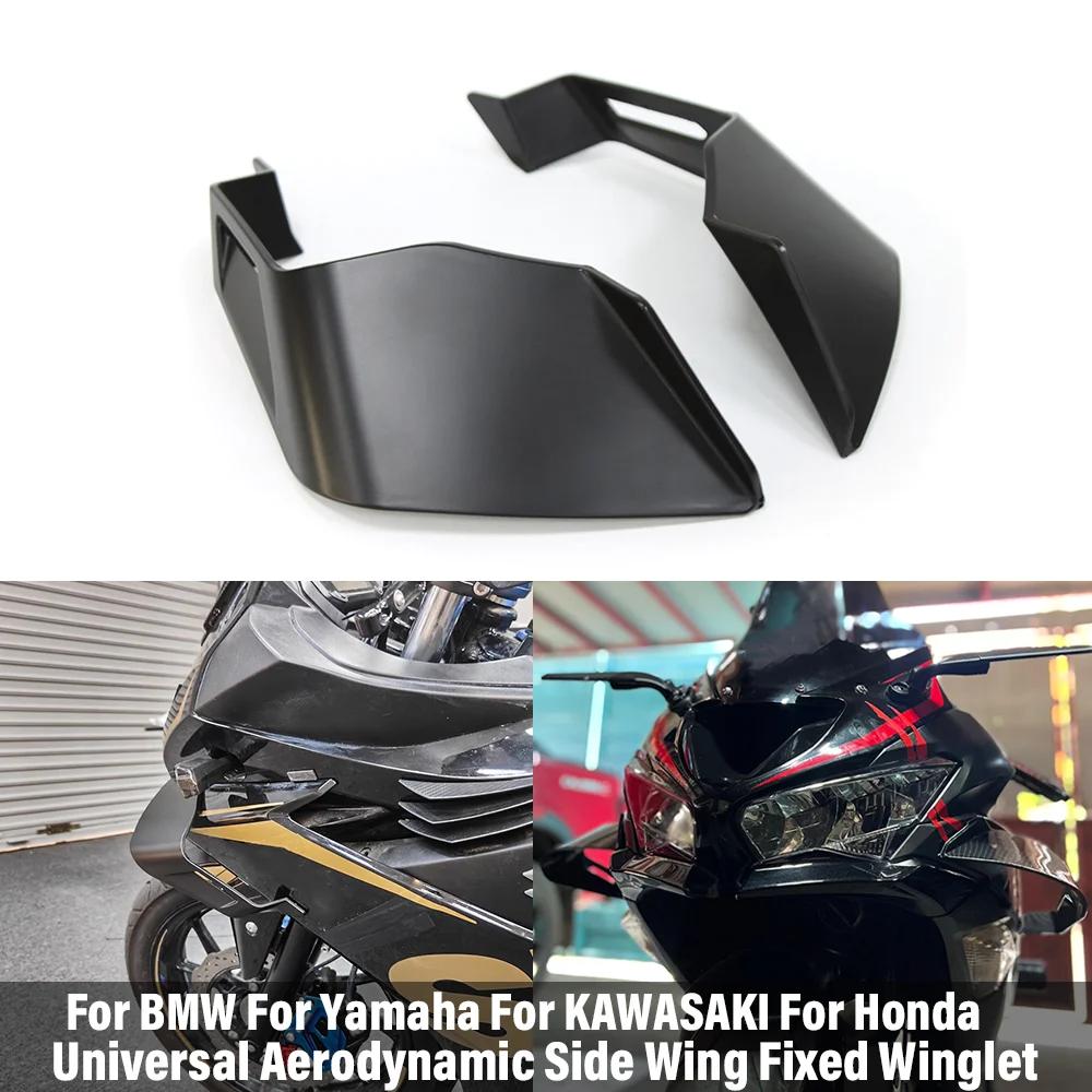 

For BMW For Yamaha For KAWASAKI For Honda Motorcycle Aerodynamic Wing Kit Side Wing Fixed Winglet Downforce Fairing Accessories