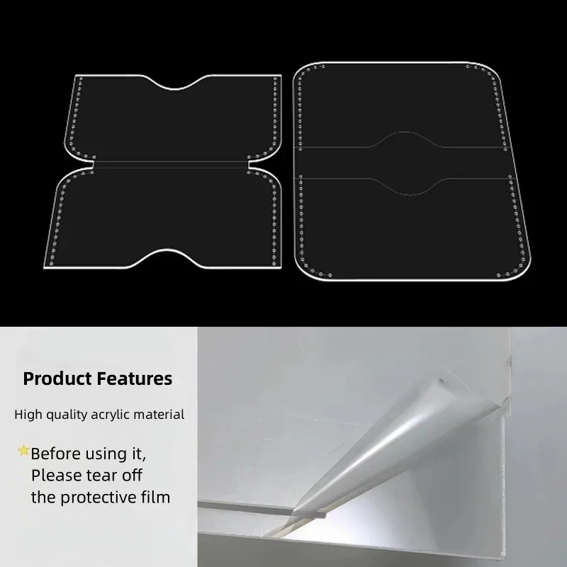 YOMDID 2PCS Mini Card Case Acrylic Making Template DIY Multifunctional Wallet Making Acrylic Stencil Leather Craft Supplies