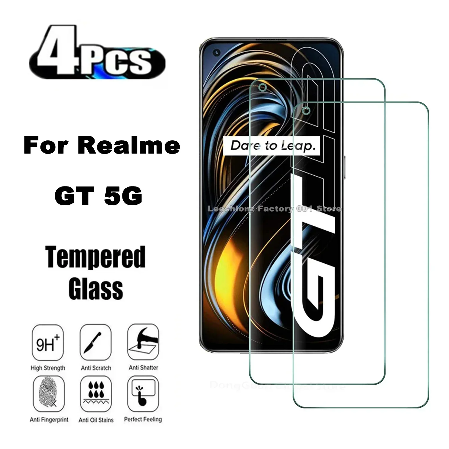 

2/4Pcs Protective Tempered Glass For Realme GT 5G Screen Protector