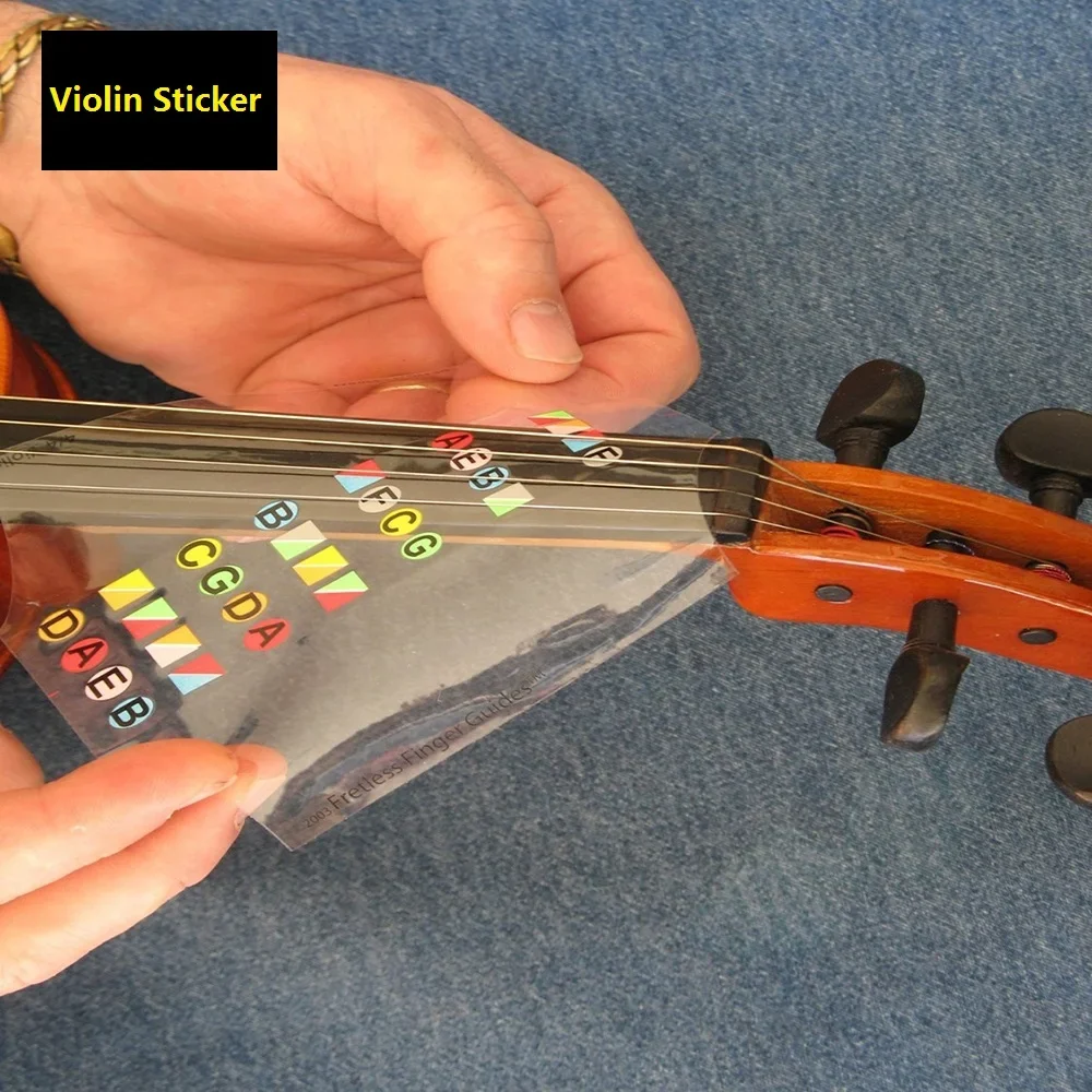 Violin Beginer Learning Tools 4/4 Violin Fiddle Fingerboard Chord Note Stickers Fret Markers Labels Multicolor