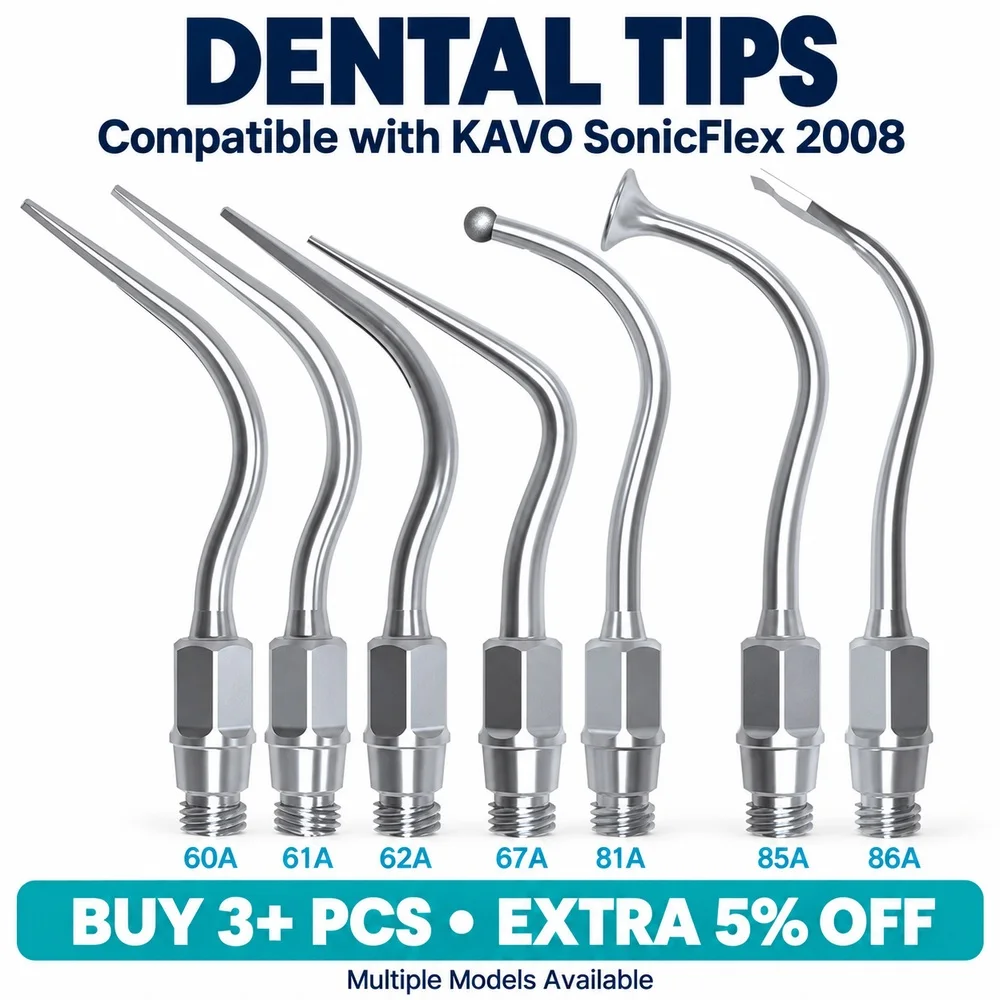 For KAVO SonicFlex 2008 Dental Ultrasonic Scaler Scaling Tip 5A 6A 7A 12A Sonic Handpiece Subgingival Supgingival Teeth