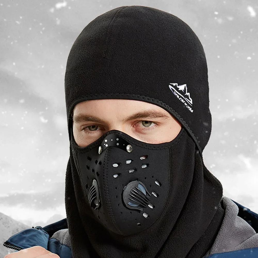 الشتاء الدراجات قناع الوجه الكامل الصوف الحراري الدفء يندبروف ركوب الدراجات قناع الوجه بالاكلافا التزلج الصيد التزلج قبعة أغطية الرأس