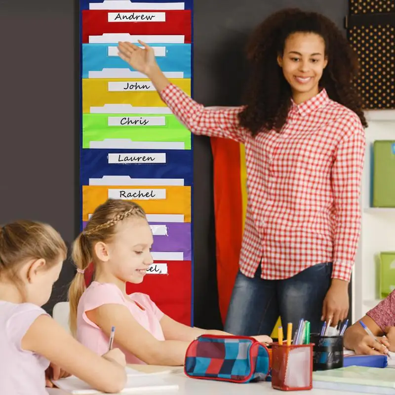 Wall Mounted File Organizer Wall File Holder And Desk Organizer Heavy Duty Storage Pocket Bag For File Folders Assignments Files