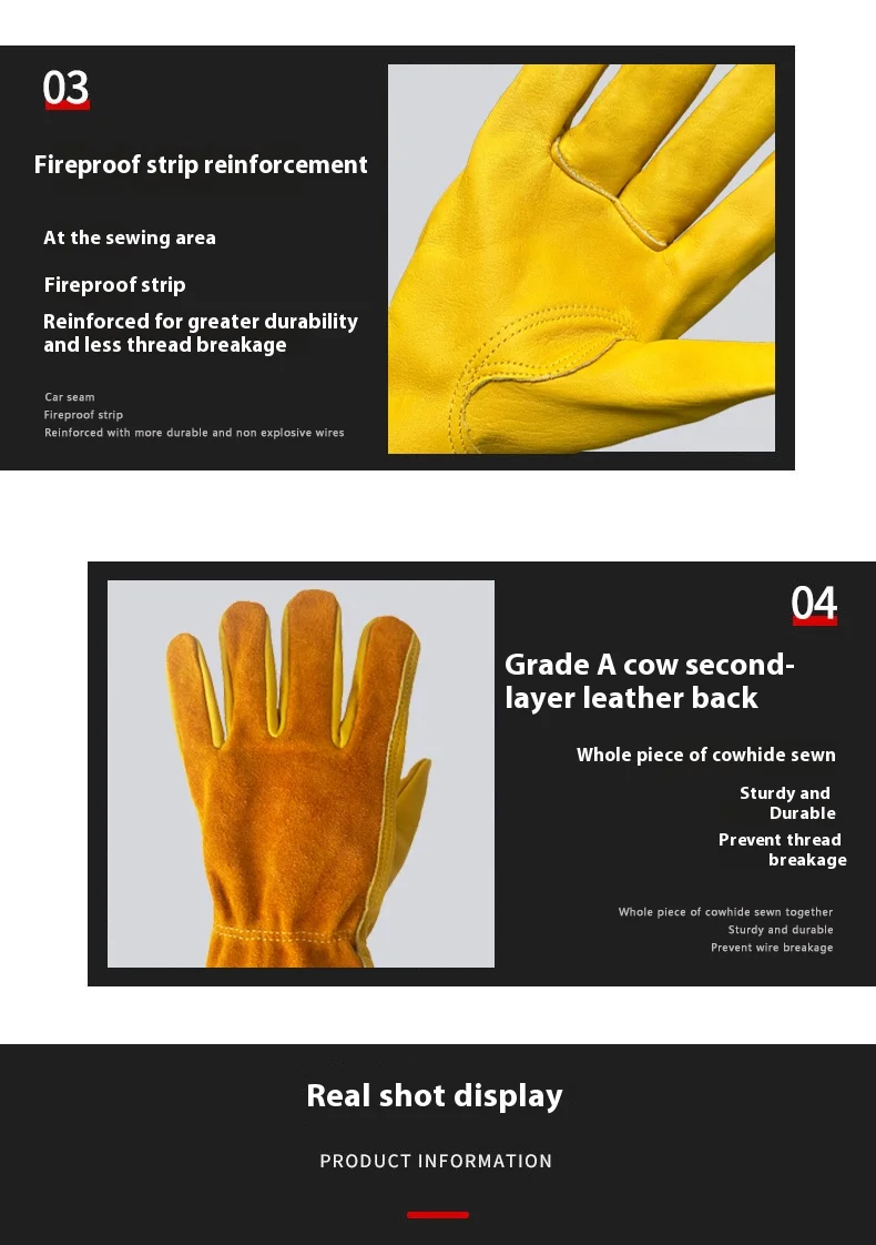 Campinghandschuhe, wärmeisolierende Handschuhe, abriebfeste und stichfeste Handschuhe für Garten- und Bergarbeiten, taktische Handschuhe. – Detail 7