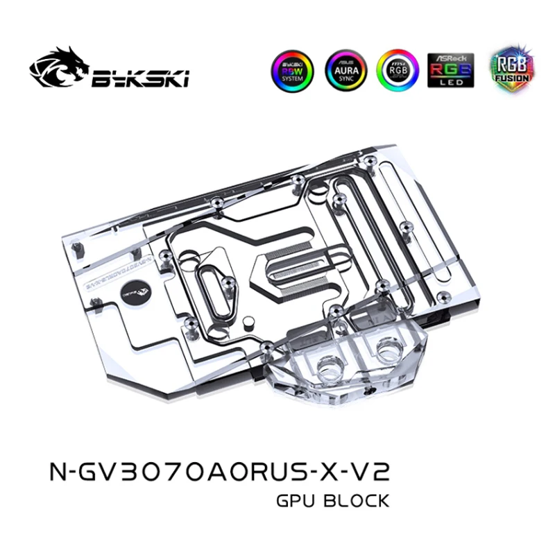 Bykski N-GV3070AORUS-X-V2 Water Block Use for GIGABYTE Aorus RTX 3070 Master 8G/RTX 3060 Ti  Master 8G GPU Card Copper Radiator