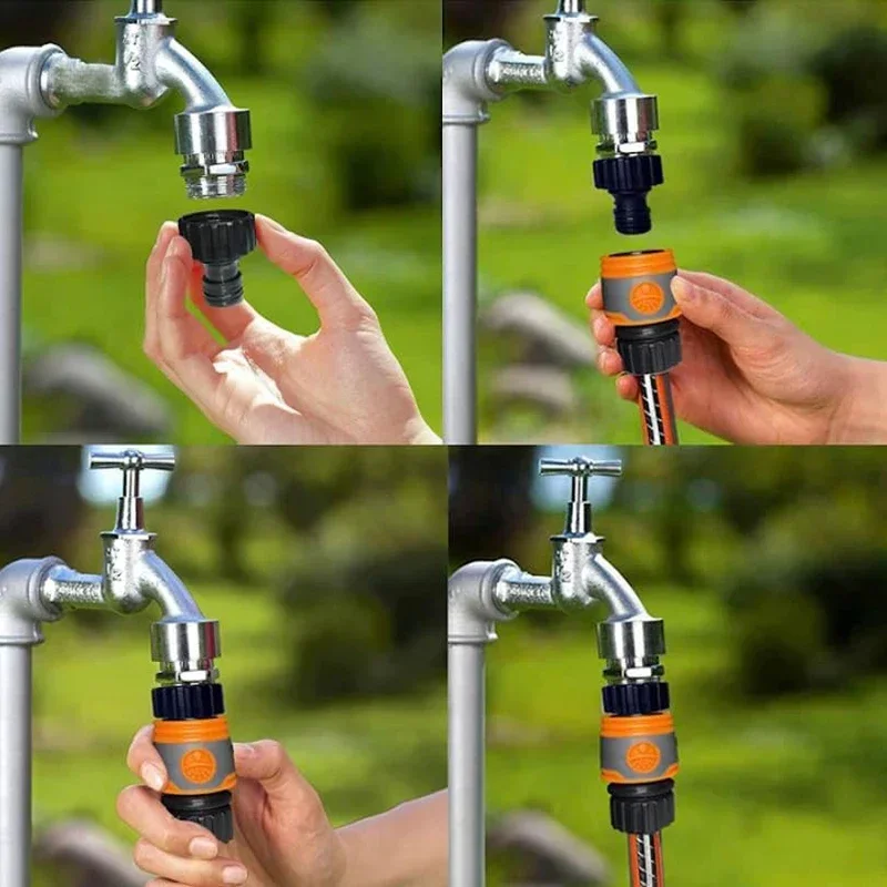 10/1PCS Garden Hose Quick Connector Faucet Extender Hose Connection Joint Garden Water Pipe Connectors Watering Pipe Fittings