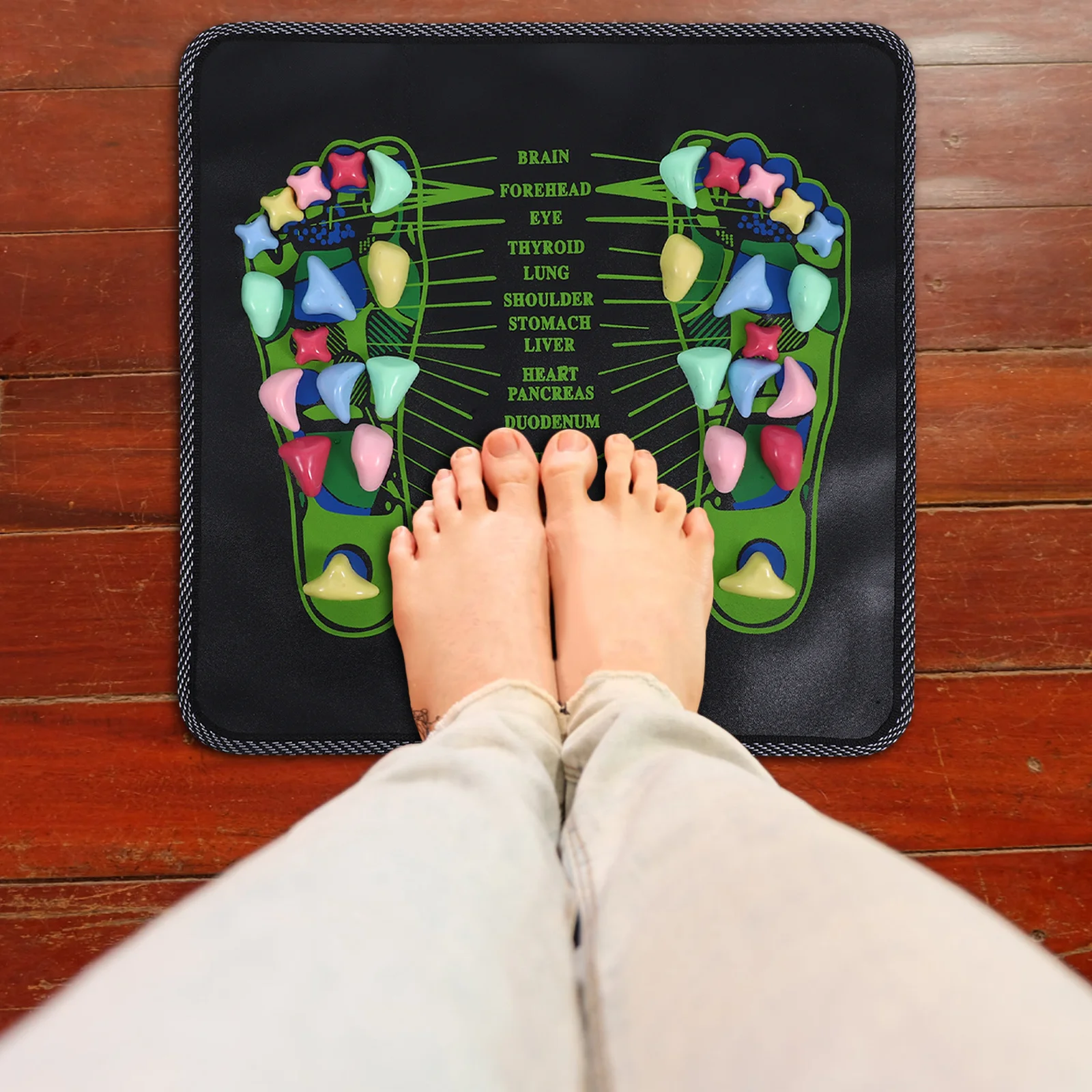 Acupressure Walk Mat Stone Foot Massage Pad for Relaxation Reflexology Enthusiasts Healthconscious Individuals