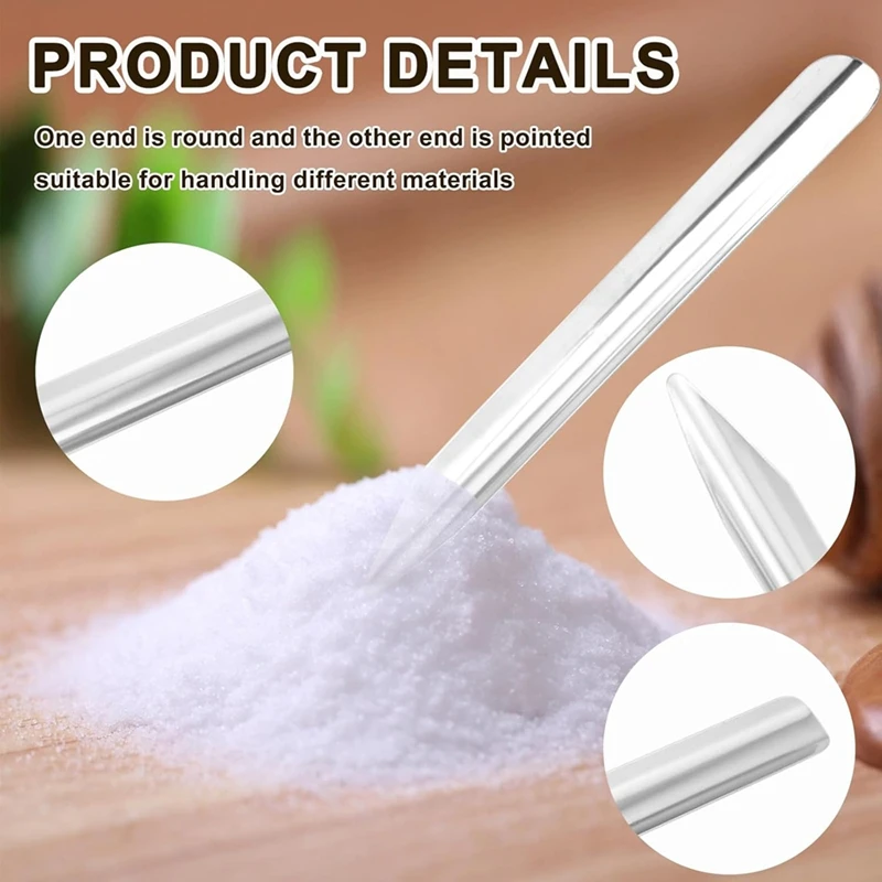 16 Pieces Stainless Steel Lab Spatula Fortransferring Scooping Mixing Powders Pastes Classrooms Laboratory Tool