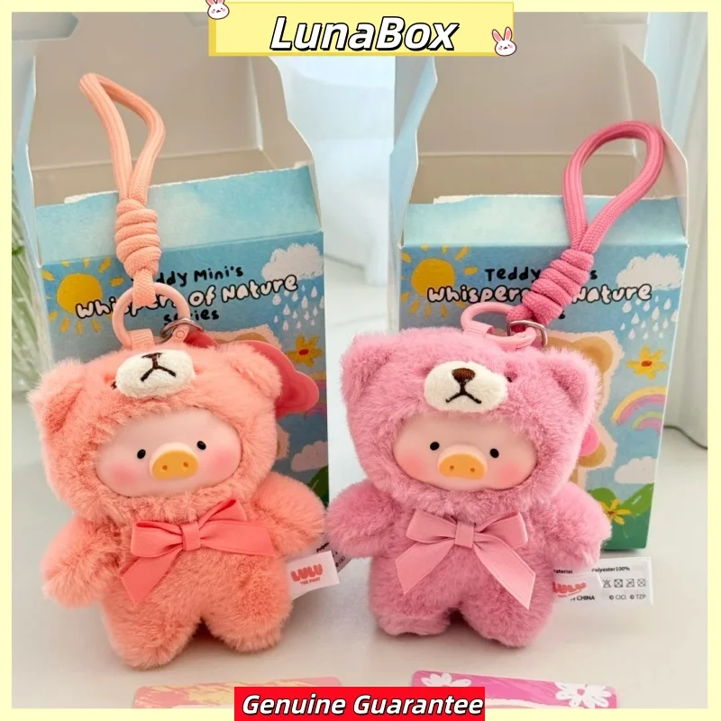 Caja Sorpresa Oficial de la Serie Mini Whispers Of Nature de Lulu Pig Teddy, Llavero de Vinilo Kawaii, Figura de Peluche, Juguetes, Regalo de Navidad
