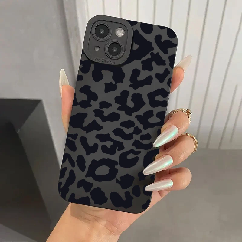 Leopard Design Camera Lens Phone Protective Phone Case For iPhone 15 Cases iPhone 14 13 12 11 Pro Max XS XR X 7 8 Plus 15 Cover