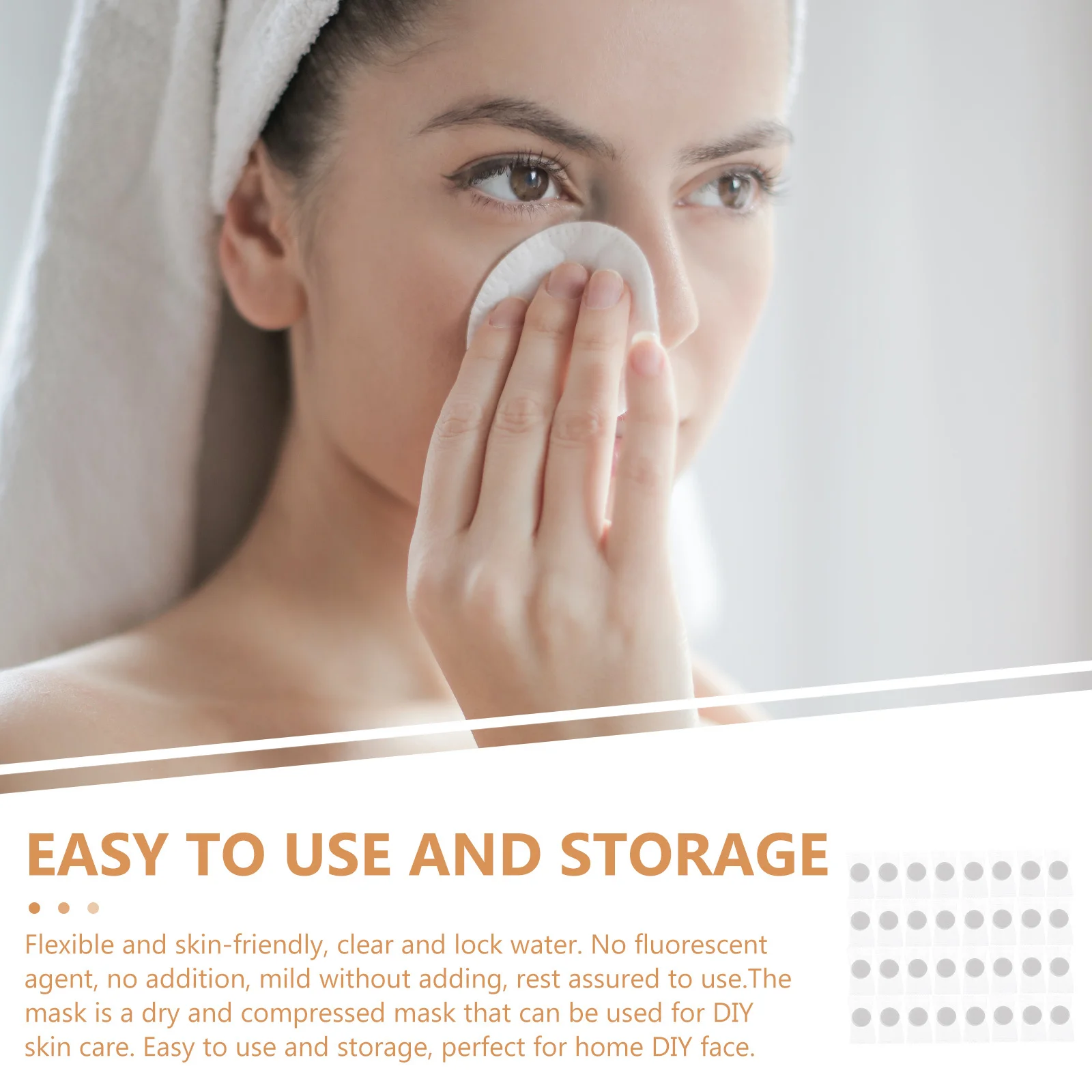 

200Pcs Compressed Facial Mask Lightweight High Absorption DIY Moisturizing Disposable Compressed Tissue Travel Face Towel