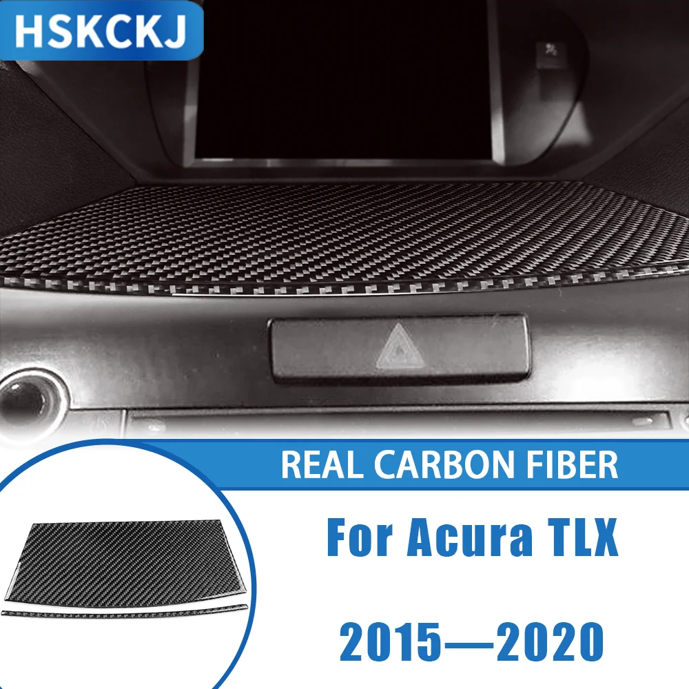 

For Honda Acura TLX 2015—2020 Car Accessories Carbon Fiber Interior Center Display Bottom Panel Cover Trim Sticker Modification