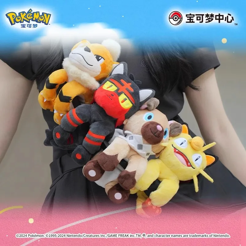 لعبة بوكيمون القطيفة من سلسلة شريك المشاغب Growlithe Meowth Litten Pat Circle لتزيين حقيبة هدايا أعياد ميلاد الأطفال