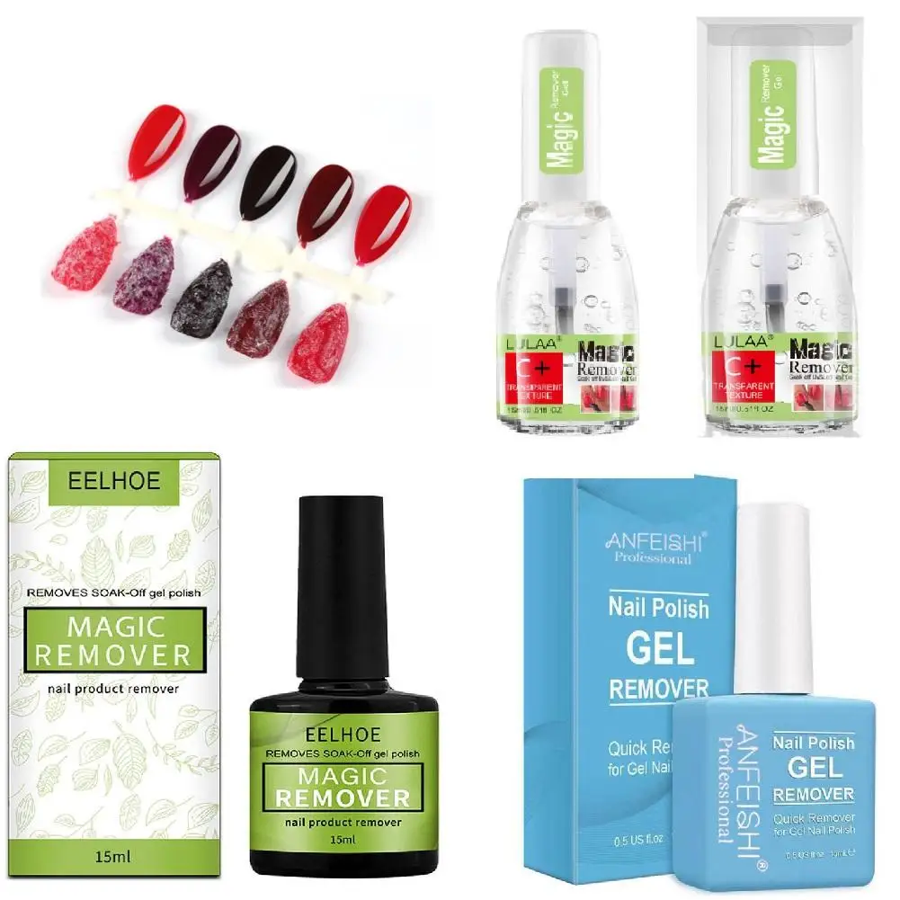 Removedor rápido mágico de esmalte de uñas, capa de manicura, herramientas de eliminación de uñas de Gel, 15ml, 3 minutos