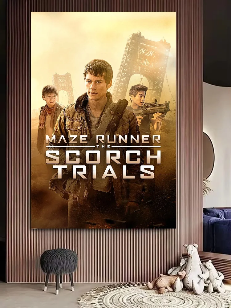 Maze Runner Scorch Trials Movie, Print Art Canvas Poster, For Living Room Decor Home Wall Picture