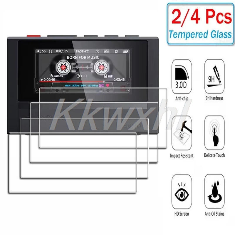 2-4PCS 9H Tempered Glass For FiiO SnowSky Echo Mini SnowSkyEchoMini SnowSkyEcho EchoMini MP3 Player Screen Protection Cover Film