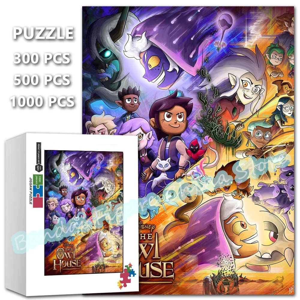 

Dinsey 300/500/1000 Pieces Jigsaw Puzzles The Owl House Cartoon Print Educational Intelligence Puzzle Kids Stress Relief Toys