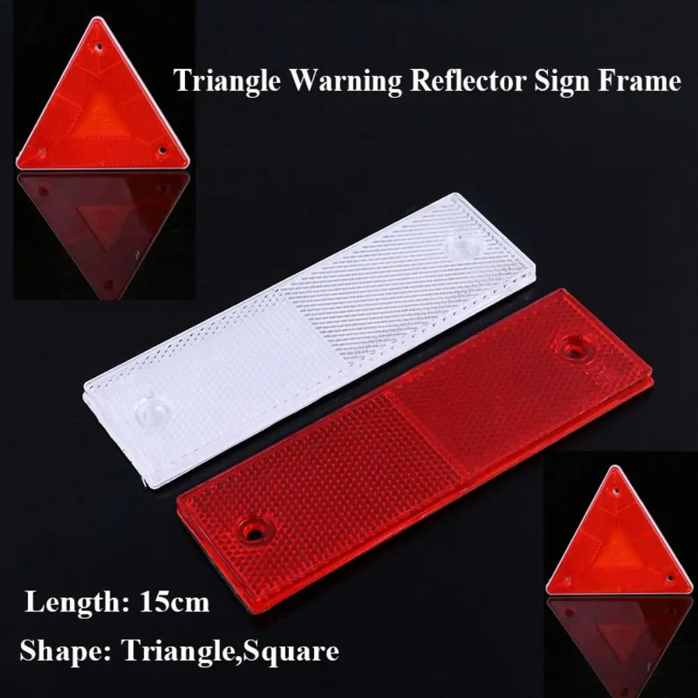 High Quality 2 Styles Triangle Warning Reflector 15CM Reflective Sign Board Alerts Safety Plate Trailer Fire Outdoor Safety