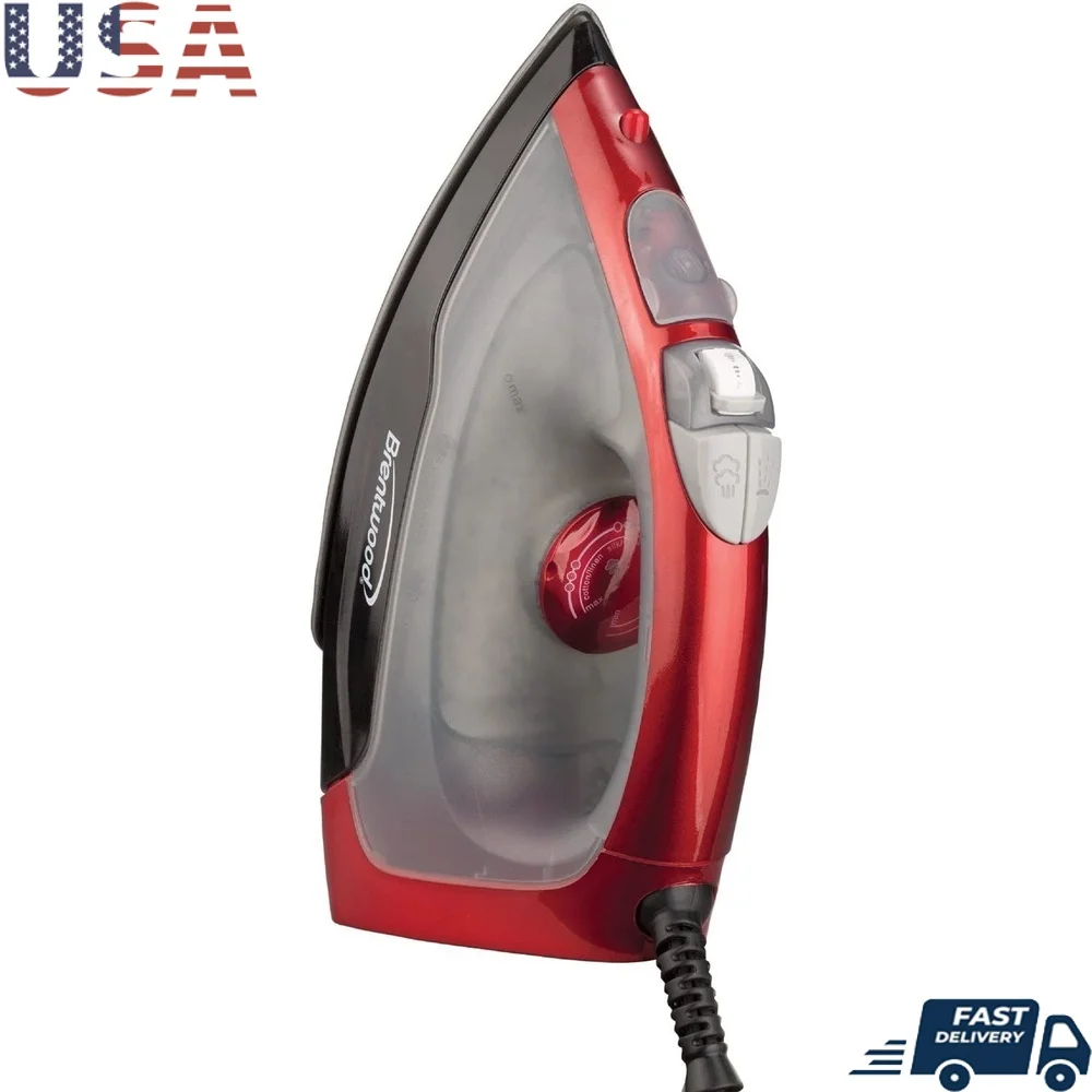 

Паровой утюг с антипригарным покрытием и регулируемым нагревом, вертикальные функции сухого распыления пара, легко заполняемый резервуар для воды, занавески для одежды, постельные принадлежности